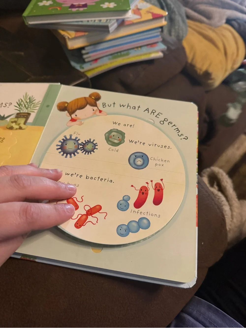 Usborne What Are Germs? Lift-the-Flap Book - Blue, Green, Yellow